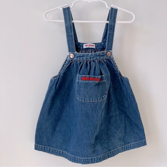 Toddler Miki House Denim Jumper Dress w/Adjustable Straps - Picture 2 of 12
